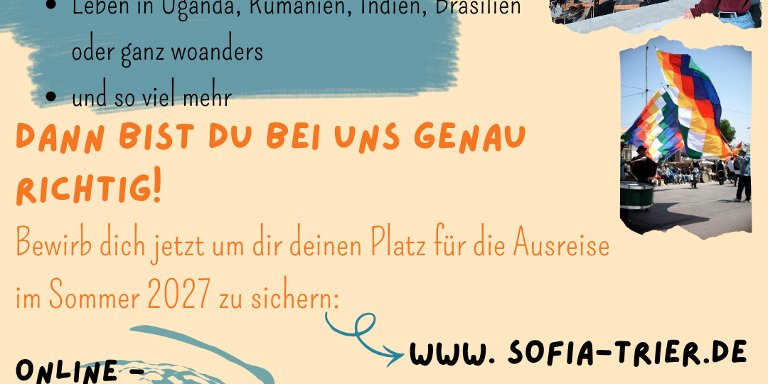 Bewirb dich jetzt für deinen Freiwilligendienst im Ausland (3) (c) Bistum Trier Bewirb dich jetzt für deinen Freiwilligendienst im Ausland (3)